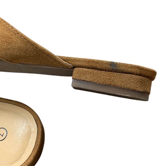 Rekayla Womens Size 7 Chestnut Brown Faux Suede Closed Pointy Toe Mules Shoes - Picture 6 of 7